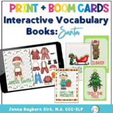 Interactive Vocabulary Books: Santa Print and Boom Cards™️