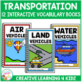 Interactive Vocabulary Books: Transportation
