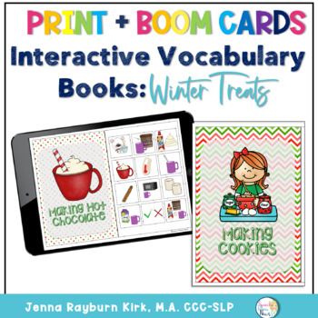 Preview of Interactive Vocabulary Books: Winter Treats Print + Boom Decks