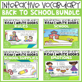 Interactive Vocabulary Readers Back to School Readers Mini
