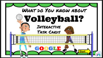 Interactive Volleyball Google Task Cards #1 - What do you Know About ...