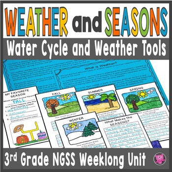 Preview of Weather Activities 3rd Grade Weather Seasons Weather Tools & Water Cycle 