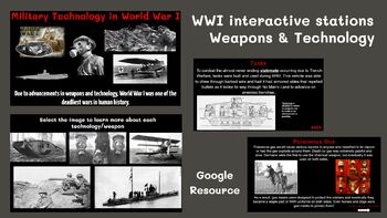 Preview of Interactive WWI Weapons and Technology Digital Stations - Google links