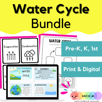 Preview of Interactive Water Cycle BUNDLE Digital & Printable - Google/Nearpod + Worksheets