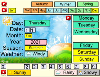 Preview of Interactive Weather/Calendar