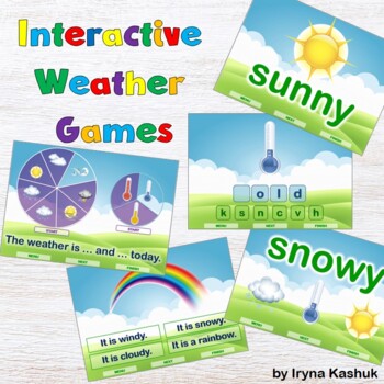 Online & Distance Interactive Weather Games Power Point by Iryna Kashuk