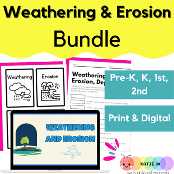 Preview of Interactive Weathering & Erosion Science BUNDLE Digital & Printable