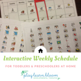 Interactive Weekly Schedule for Home - Toddlers & Preschoolers