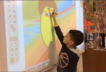 Preview of Interactive Whiteboard Art Game ~ Build a Face for Kindergarten