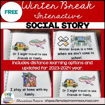 Preview of Interactive Winter Break Social Narrative for Students with Autism (Special Ed)