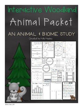 Preview of Interactive Woodland Animals Packet