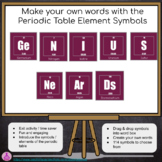 Interactive Word Game - Use the Symbols from the Elements 