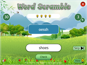 Preview of Interactive Word Scramble