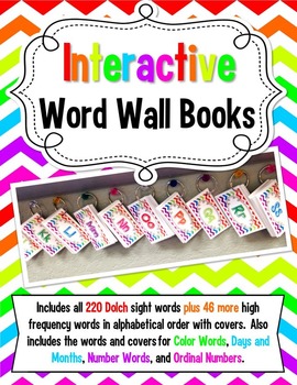 Preview of Interactive Word Wall Books - Includes an Editable Template!