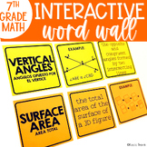 Interactive Word Wall Card Sort Geometry & Measurement Voc