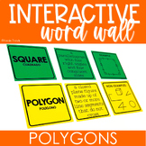 Interactive Word Wall Math Card Sort Polygon Geometry Vocabulary