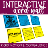 Interactive Word Wall Math Card Sort Rigid Motion & Congru