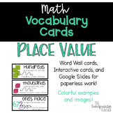 Interactive Word Wall Math Vocabulary Cards & Digital Card