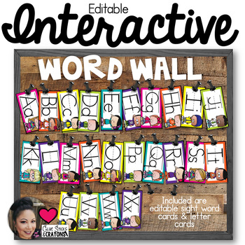 Preview of Interactive Word Wall Set *Melonheadz*Editable*