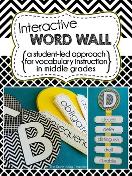 Preview of Interactive Word Wall for Middle Grades: Student Led Vocabulary