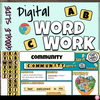 Preview of Interactive Word Work Google Slides [Digital Daily 5]