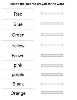Interactive Worksheet- Colors by RodRock Speducator | TpT