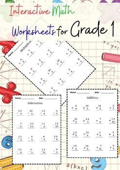 Preview of Interactive Worksheets for 2nd Grade 1st Grade Math Daily Morning Work