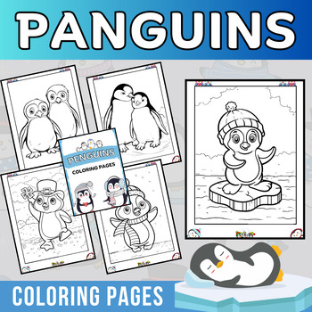 Interactive World Penguins Coloring Sheets For kids | Printable Pages