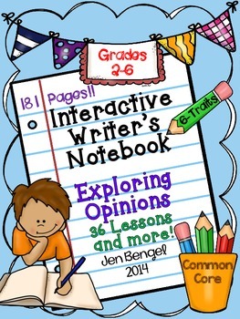 Preview of Interactive Writing Notebook - Exploring Opinions - Grades 2-6