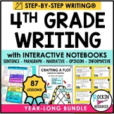 4th Grade Full Year Writing Curriculum with Printable Inte