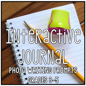 Preview of Interactive Writing Notebook Journal Set, Photo Prompts