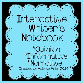 Preview of Interactive Writing Notebook K-3-Common Core