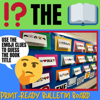 Preview of Interactive YA Book Title Guessing Game Bulletin Board using Emoji Clues