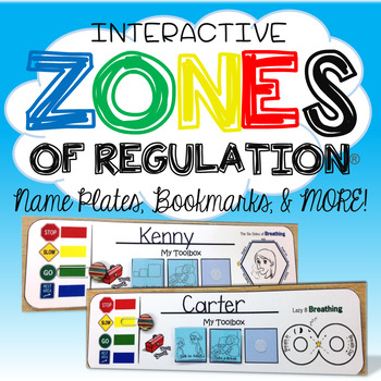 Preview of Interactive ZONES of Regulation Package - Name Plates, Bookmarks, & MORE!