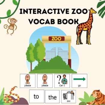 Preview of Interactive Zoo Vocabulary Book