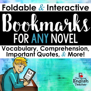 Preview of Interactive Bookmarks for Any Novel: Questions, Literary Analysis, Vocabulary