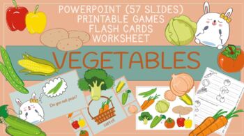 Preview of Interactive bundle "Vegetables" (Perfect for online and offline classes)