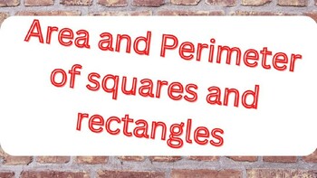 Preview of Interactive game area and perimeter of rectangles and squares