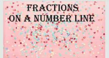 Preview of Interactive holiday  themed fractions on a number line