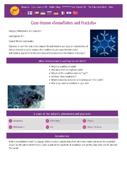 Preview of Interactive lesson for study. Case "Snowflakes and fractals"