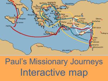 Preview of Interactive map of Paul's missionary journeys