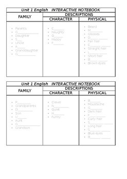 Preview of Interactive notebook family and descriptions