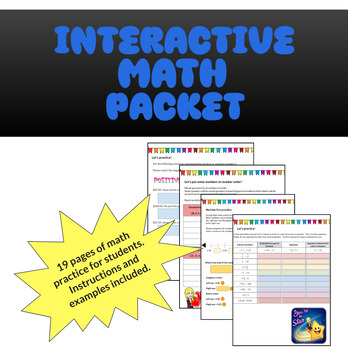 Preview of Interactive packet: Number lines, comparing fractions, decimals, pos/neg numbers