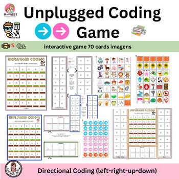 Preview of Interactive unplugged  Coding game: Directional Coding (left-right-up-down)