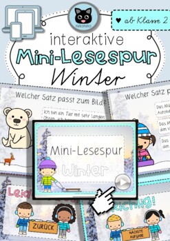 Preview of Interaktive Mini-Lesespur | Winter | Klasse 2