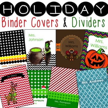 Preview of Binder Covers and Dividers for any Planner or Binder  * editable *