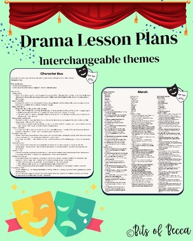 Preview of Interchangeable Themes: Drama Class