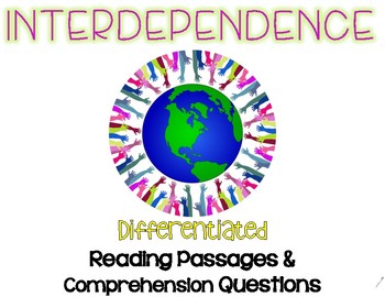 Preview of Interdependence Differentiated Leveled Text Reading Passages