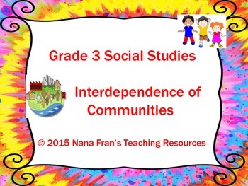 Preview of Interdependence of Communities - Grade 3 Social Studies