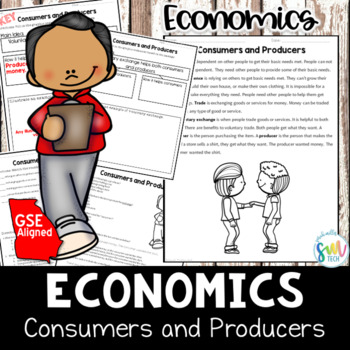 Preview of Interdependence of Consumers & Producers Reading Packet (SS3E3a) GSE Aligned